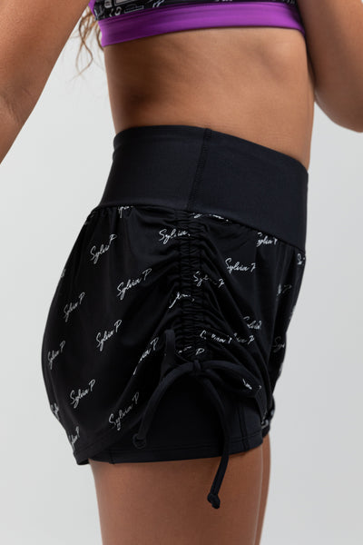 latex running shorts