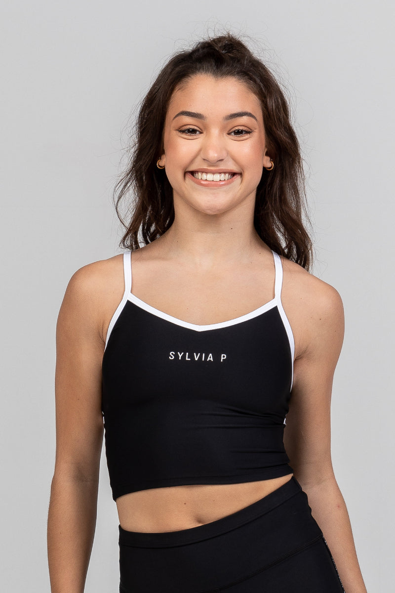 The Original Cropped Singlet - Black – SylviaP Sportswear LLC